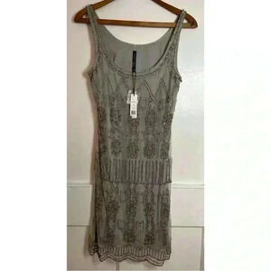 BNWT W118 Grey Beaded Dress by Walter Baker Size Small
